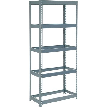GLOBAL INDUSTRIAL Extra Heavy Duty Shelving 36W x 24D x 60H With 5 Shelves, No Deck, Gray B2297661